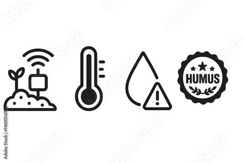 Icons representing Compost-IoT include a beacon, ladder, droplet, and badge