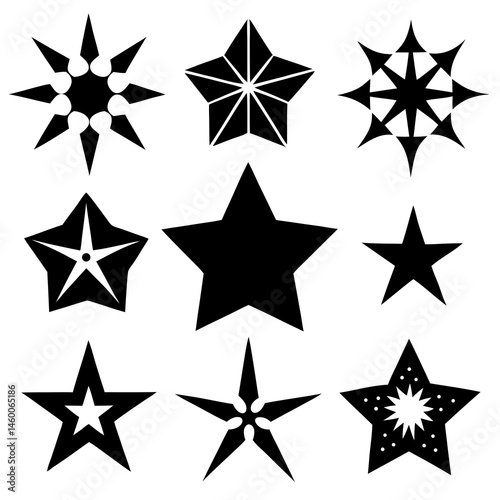 Dallas Star. Star icons. Vector symbols star isolated on white background. Design template