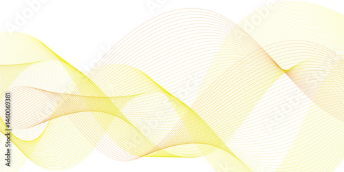 Abstract wave background with yellow line color element. Dynamic wave pattern. Modern flowing wavy lines. Suit for banner, poster, cover, brochure, flyer, website 
