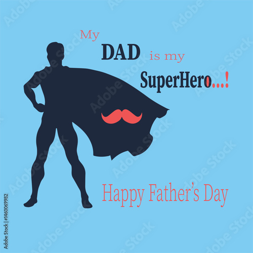 Happy Father's Day logo design, Handwritten text with Father's Day with love vector logo, love for fathers.superhero father,i love my dad ,my dad is my superhero