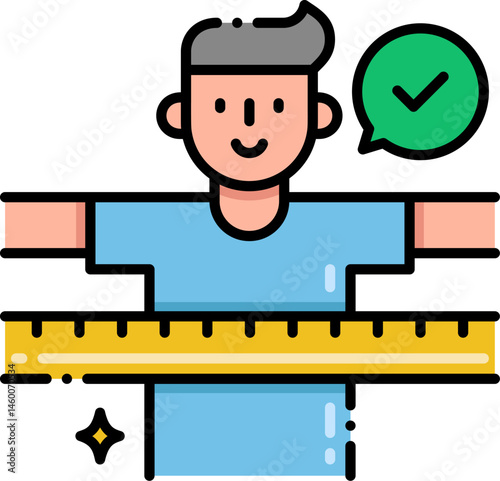 fitting room illustration on a white background     