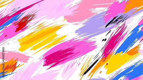 Abstract Geometric Paint Strokes Pattern