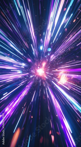 Abstract, vibrant, speed of light, cosmic explosion