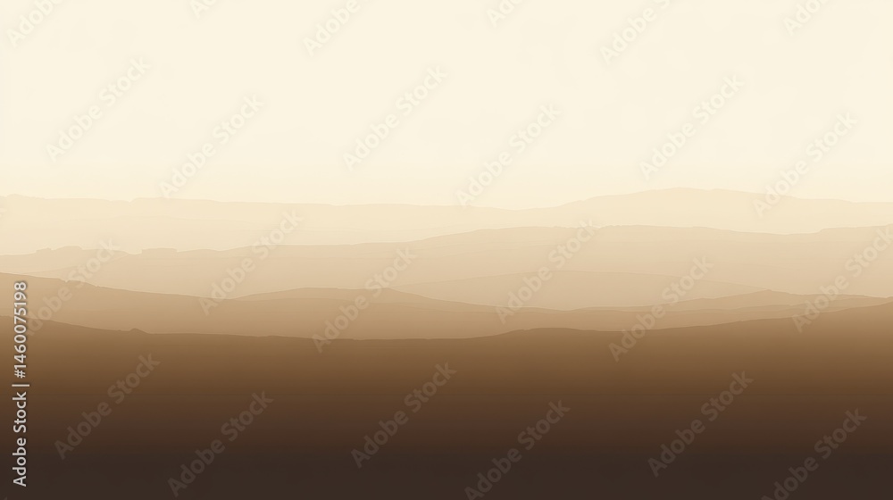 Obraz premium Subtle, muted tones of mountainscapes in soft light.