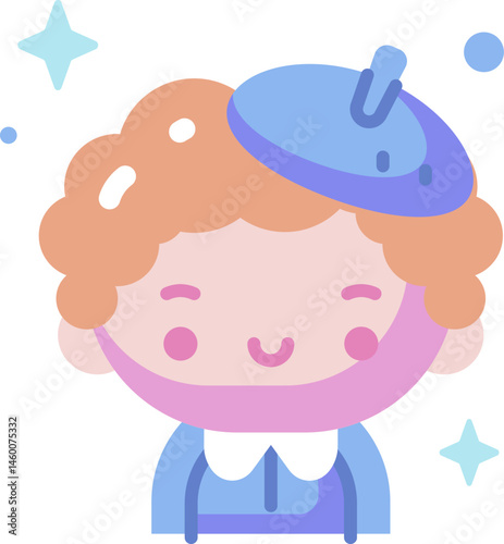 girl illustration on a white background     