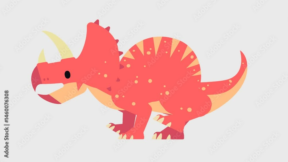 Dancing Triceratops Animation – Cartoon Dinosaur Dance – Video with Alpha Channel Dancing Triceratops Animation – Cartoon Dinosaur Dance – Video with Alpha Channel