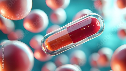 Floating medical capsule in a dynamic, scientific environment