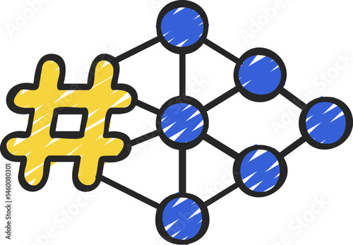 hash rate illustration on a white background     