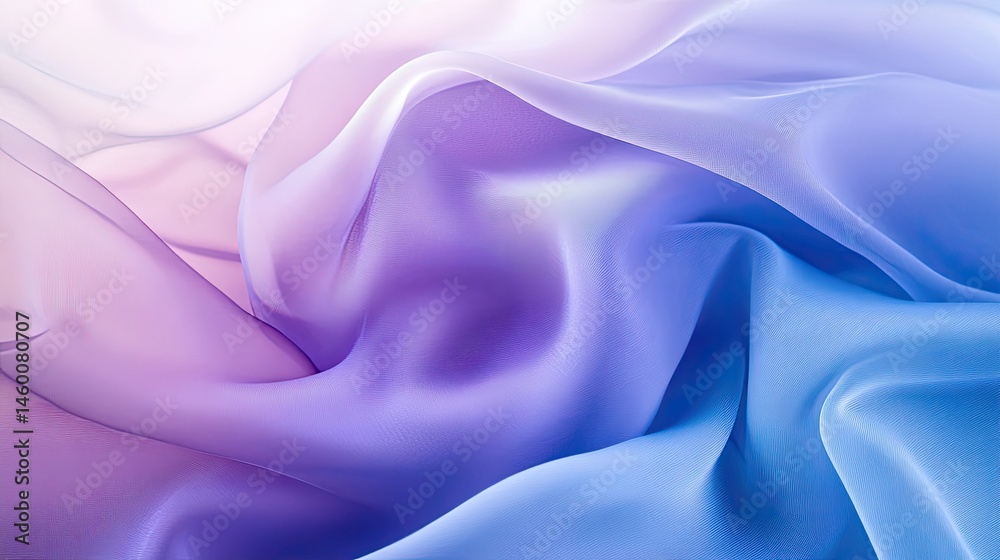 Obraz premium Delicate, flowing fabric with a soft ombre gradient