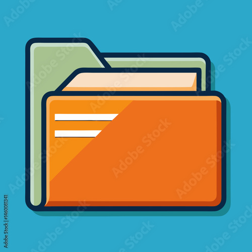 vector folder icon Vector icon illustration silhouette Graphics design image white background
