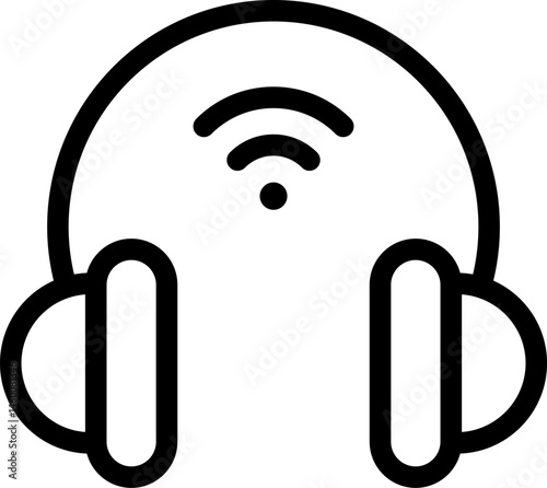 headphones illustration on a white background     