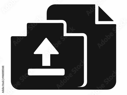 upload download icon Vector icon illustration silhouette Graphics design image white background