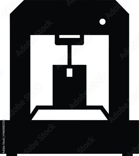 3d printer black silhouette
