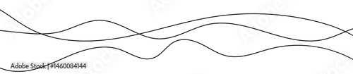 Thin curved wavy lines