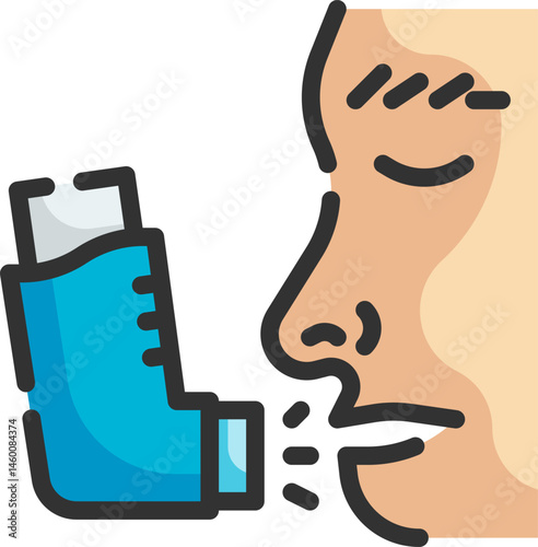 inhaler illustration on a white background     