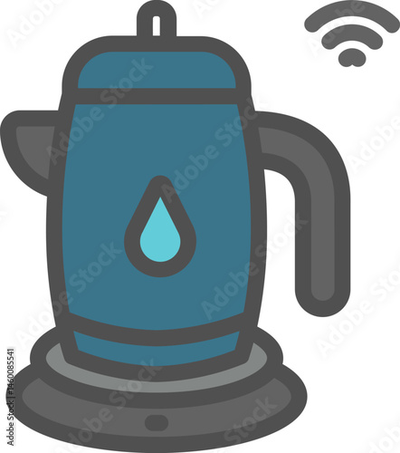 kettle illustration on a white background    