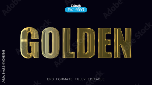 Golden 3D Text Effect