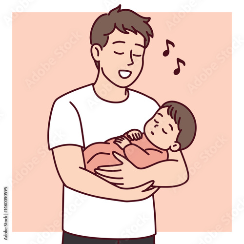 Loving father lifts his baby daughter high into the air while playing outdoors, sharing a joyful and emotional moment full of laughter, love and connection