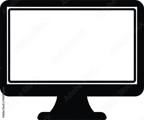 lcd monitor isolated on white background
