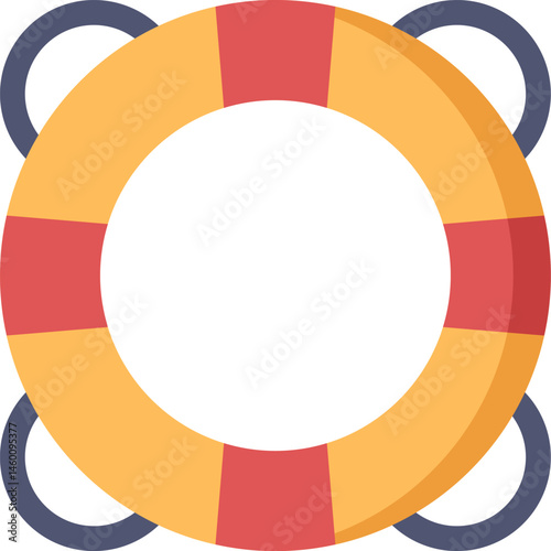 lifebuoy illustration on a white background     