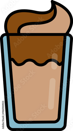 milkshake illustration on a white background    