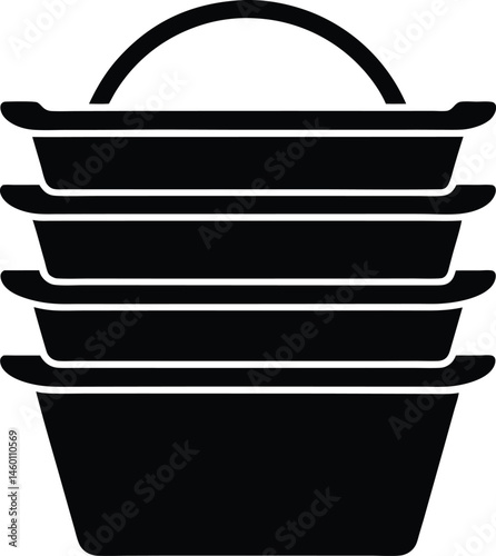 vector illustration of a pot with water