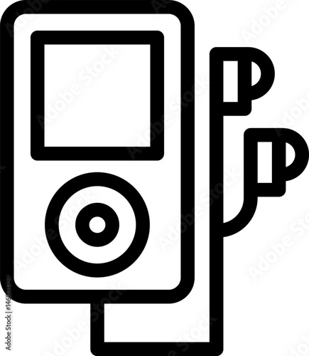 music player illustration on a white background     