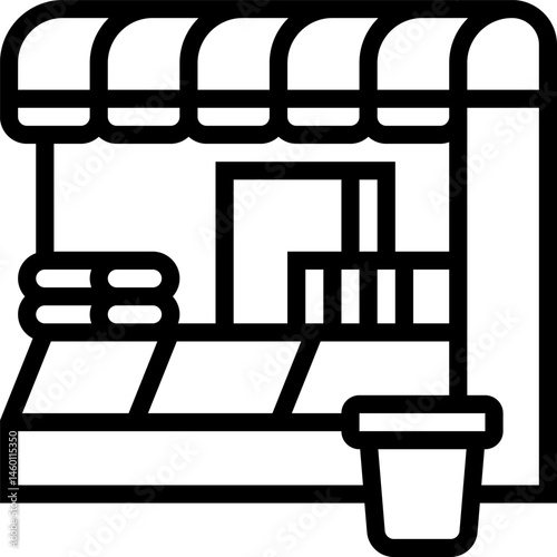 newsstand illustration on a white background     