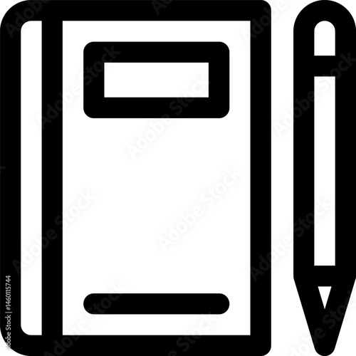 notebook illustration on a white background     