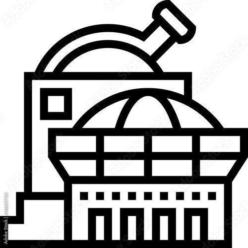 observatory illustration on a white background     