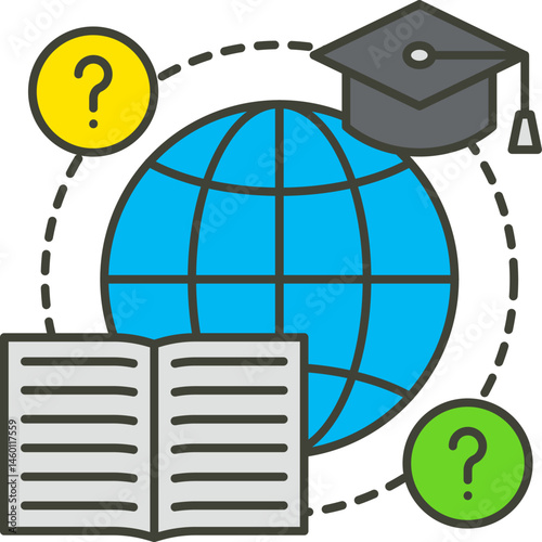 online course illustration on a white background    