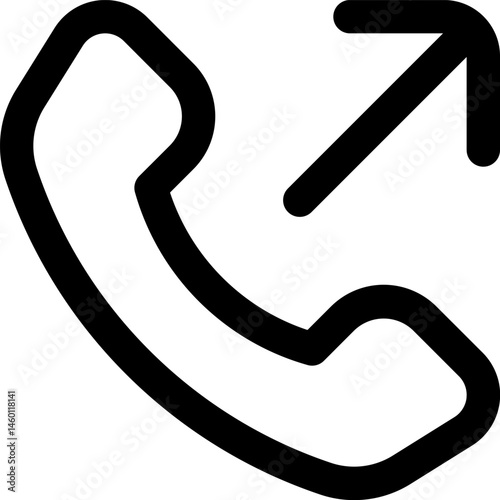outgoing call illustration on a white background     