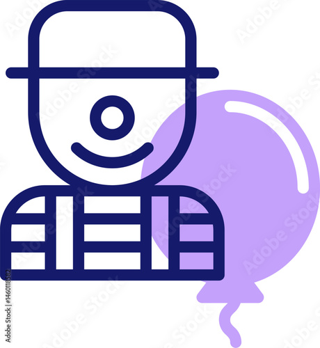 pantomime illustration on a white background     