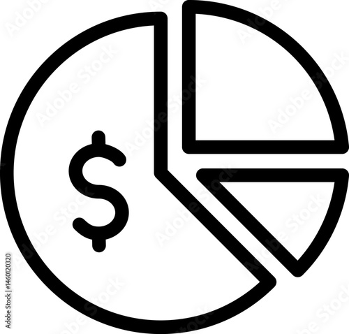 pie chart illustration on a white background     