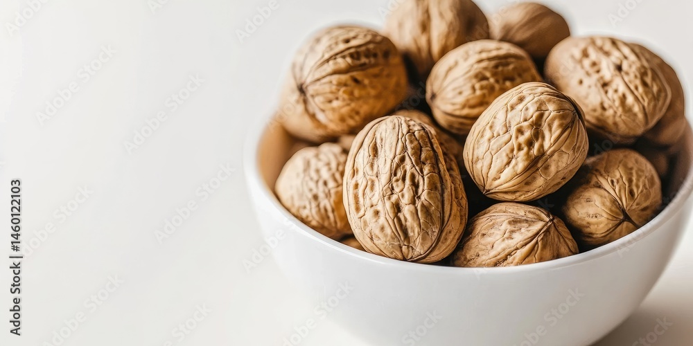 A Bowl of Shelled Walnuts Ready to Eat, Close-Up Photography of Healthy Nuts in White Bowl A Bowl of Shelled Walnuts Ready to Eat, Close-Up Photography of Healthy Nuts in White Bowl