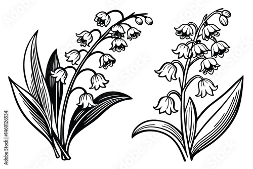 86 Vintage floral illustrations, black and white flower bouquets, detailed botanical drawings, Victorian style flower arrangements, monochrome engraved florals, hand-drawn botanical art, symmetrical f