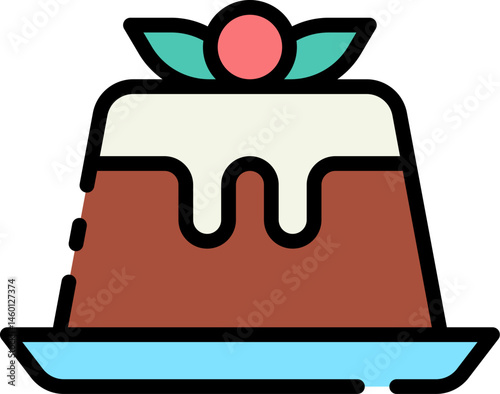 pudding illustration on a white background     