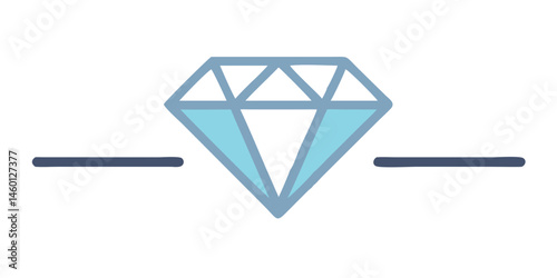 Light blue diamond with dark navy horizontal bars
