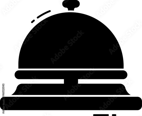 reception bell illustration on a white background     