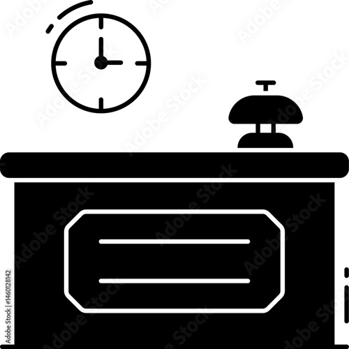 reception desk illustration on a white background     