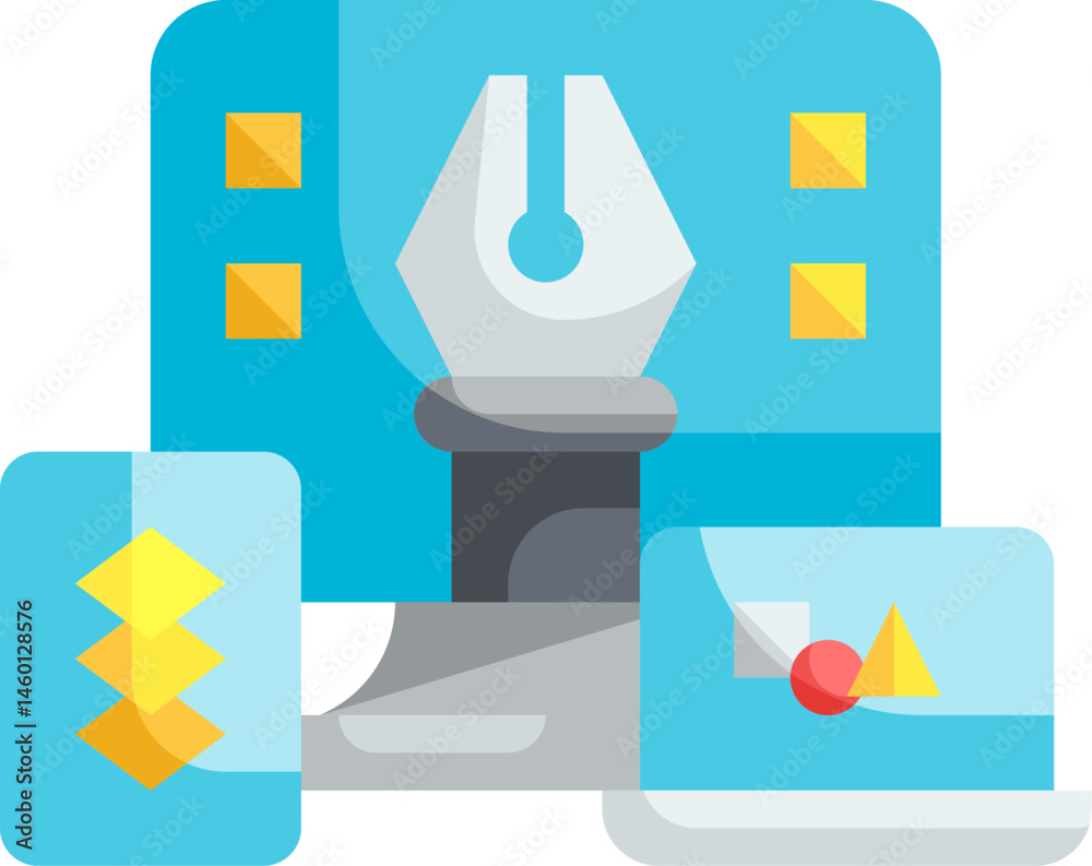 responsive illustration on a white background responsive illustration on a white background