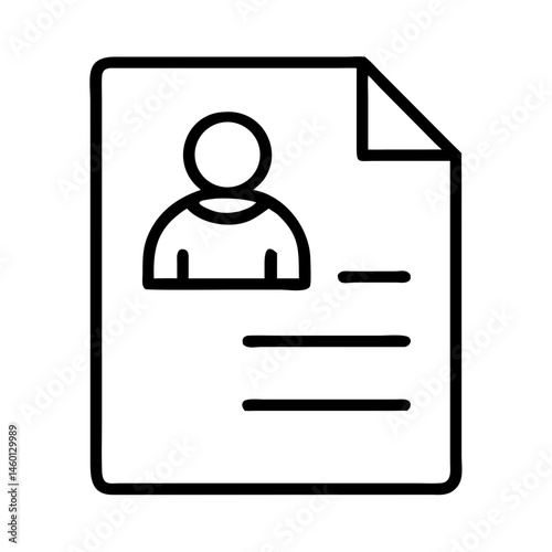 Simple resume template with icon and blank fields  