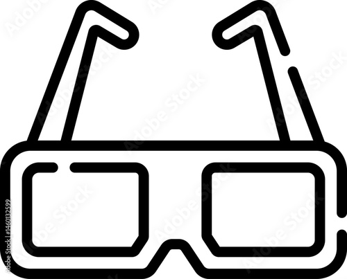 3d glasses illustration on a white background    