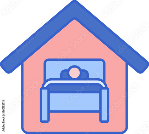 accomodation illustration on a white background    