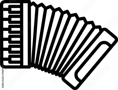 accordion illustration on a white background     