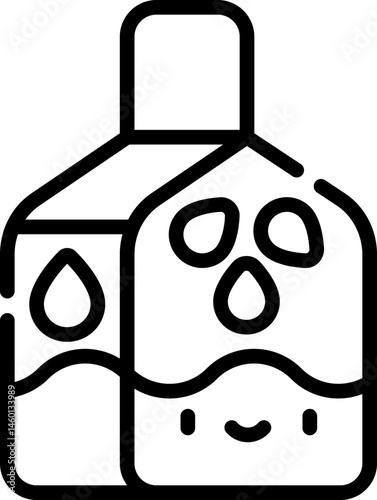almond milk illustration on a white background     