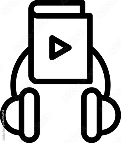 audio book illustration on a white background    