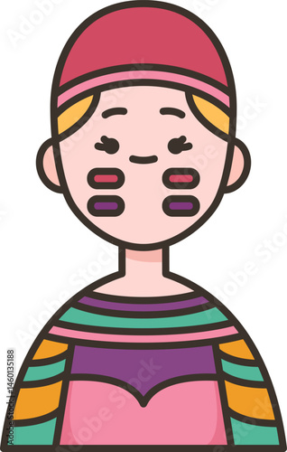 australian illustration on a white background    