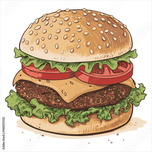 Creative Aspects of Geometric Burgers  Burger  Inspirational Graphic Designs