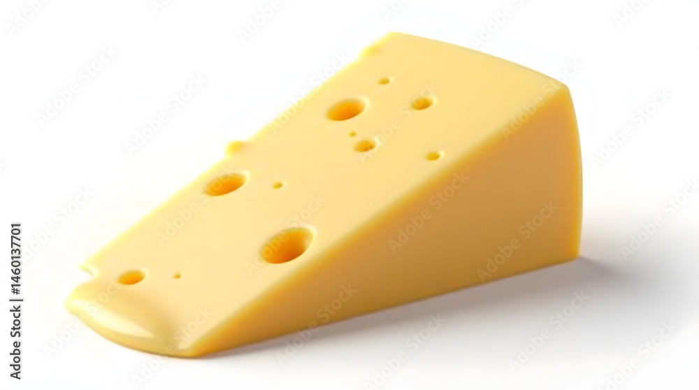 A vibrant, mild yellow cheese wedge with characteristic holes, perfect for culinary uses and cheese platters. A vibrant, mild yellow cheese wedge with characteristic holes, perfect for culinary uses and cheese platters.